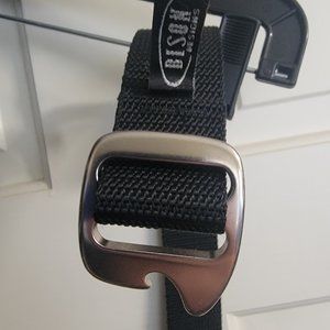 Bison Designs Tap Cap Black Belt Gunmetal Buckle Size Large